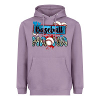 Lavender baseball nana with leopard Heavyweight Hoodie - Zillion Design Studio