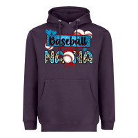Plum baseball nana with leopard Heavyweight Hoodie - Zillion Design Studio