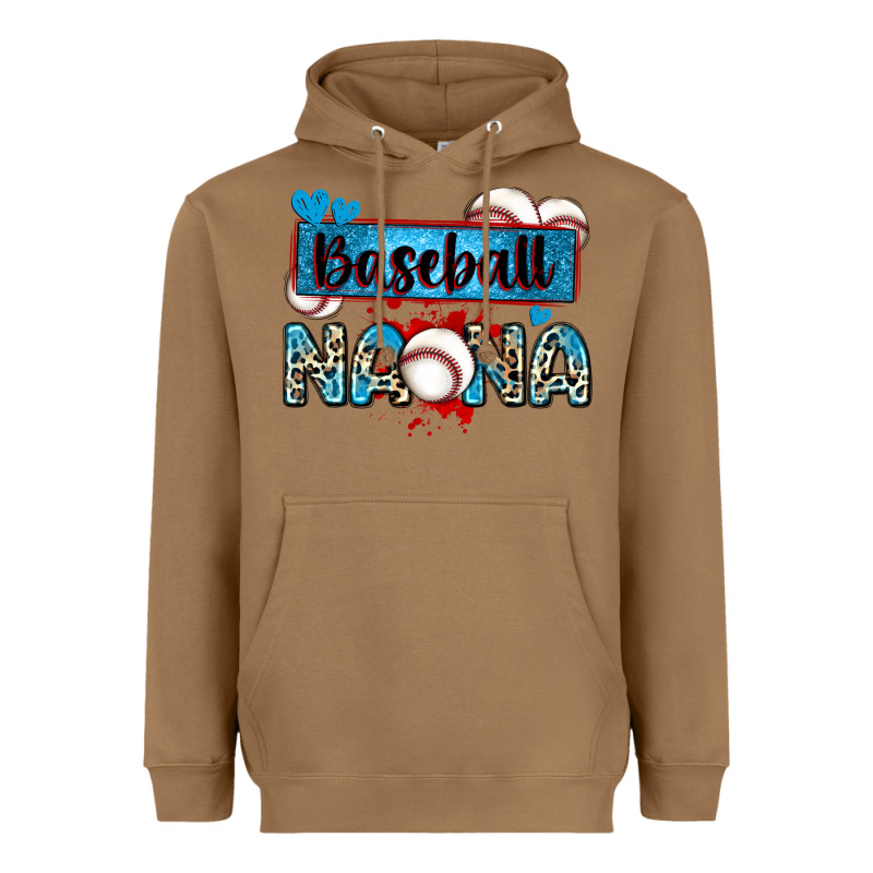 Baseball Nana With Leopard Heavyweight Hoodie by Zillion Design Studio | Teevron