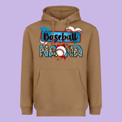 Baseball Nana With Leopard Heavyweight Hoodie Designed By Zillion Design Studio