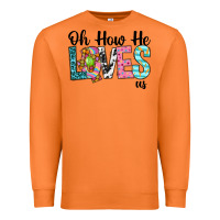 Carrot Oh how he loves us Premium Sweatshirt - Neo Western