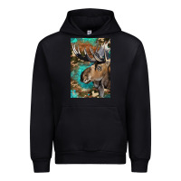 Black Western Camo Moose Urban Hoodie - LillyAllenDesigns