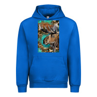 Cobalt Western Camo Moose Urban Hoodie - LillyAllenDesigns