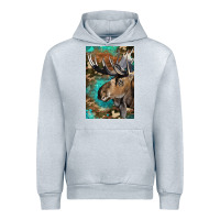 Heather Grey Western Camo Moose Urban Hoodie - LillyAllenDesigns