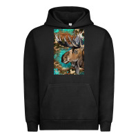 Pigment Black Western Camo Moose Urban Hoodie - LillyAllenDesigns
