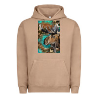 Pigment Burro Western Camo Moose Urban Hoodie - LillyAllenDesigns