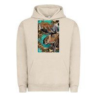Pigment French Oak Western Camo Moose Urban Hoodie - LillyAllenDesigns