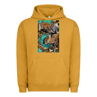 Pigment Peanut Butter Western Camo Moose Urban Hoodie - LillyAllenDesigns