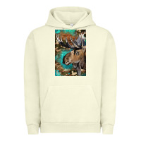 Pigment Pistachio Western Camo Moose Urban Hoodie - LillyAllenDesigns
