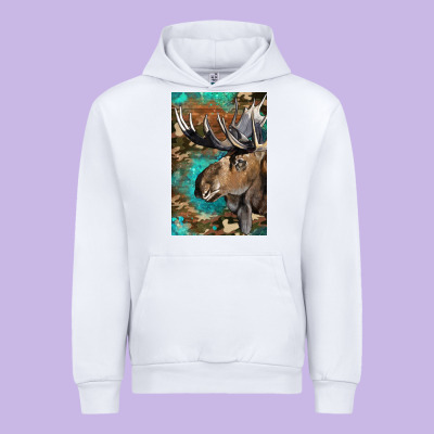 Western Camo Moose Urban Hoodie Designed By Lillyallendesigns