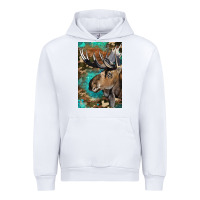 White Western Camo Moose Urban Hoodie - LillyAllenDesigns