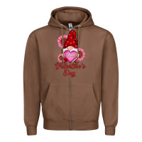 Chestnut happy valentines day gnomes with sunflower Zipper Hoodie - RanaPortraitStore