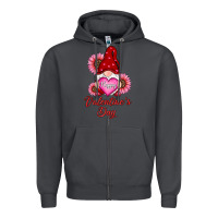 Smoke happy valentines day gnomes with sunflower Zipper Hoodie - RanaPortraitStore