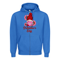 True Royal happy valentines day gnomes with sunflower Zipper Hoodie - RanaPortraitStore