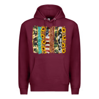 Burgundy western brushstroke Premium Hoodie - AdoDesignShop