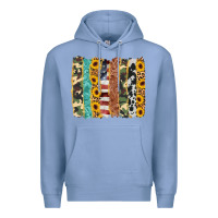 Colony Blue western brushstroke Premium Hoodie - AdoDesignShop