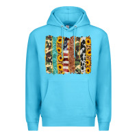 Ocean Blue western brushstroke Premium Hoodie - AdoDesignShop