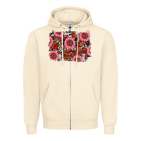 Sandshell valentines day sunflowers leopard cowhide backgrou Zipper Hoodie - RanaPortraitStore