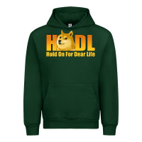 Forest Green hodl hold on for dear life dogecoin Urban Hoodie - Jasminsmagicworld