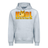 Heather Grey hodl hold on for dear life dogecoin Urban Hoodie - Jasminsmagicworld