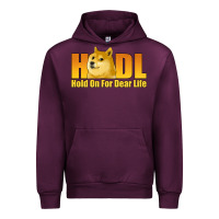 Mauve Wine hodl hold on for dear life dogecoin Urban Hoodie - Jasminsmagicworld