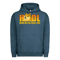 Pigment Midnight Navy hodl hold on for dear life dogecoin Urban Hoodie - Jasminsmagicworld
