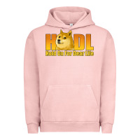 Pigment Salmon hodl hold on for dear life dogecoin Urban Hoodie - Jasminsmagicworld