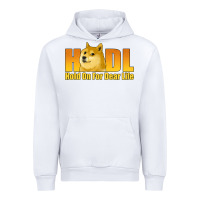 White hodl hold on for dear life dogecoin Urban Hoodie - Jasminsmagicworld