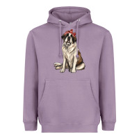 Lavender st bernard with bandanna Heavyweight Hoodie - texasbilliewilder