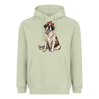 Matcha st bernard with bandanna Heavyweight Hoodie - texasbilliewilder