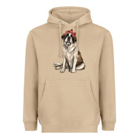 Mushroom st bernard with bandanna Heavyweight Hoodie - texasbilliewilder