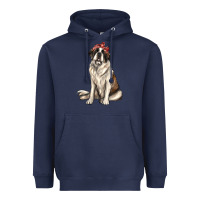 Navy st bernard with bandanna Heavyweight Hoodie - texasbilliewilder