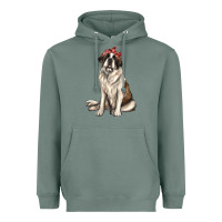 Sage st bernard with bandanna Heavyweight Hoodie - texasbilliewilder