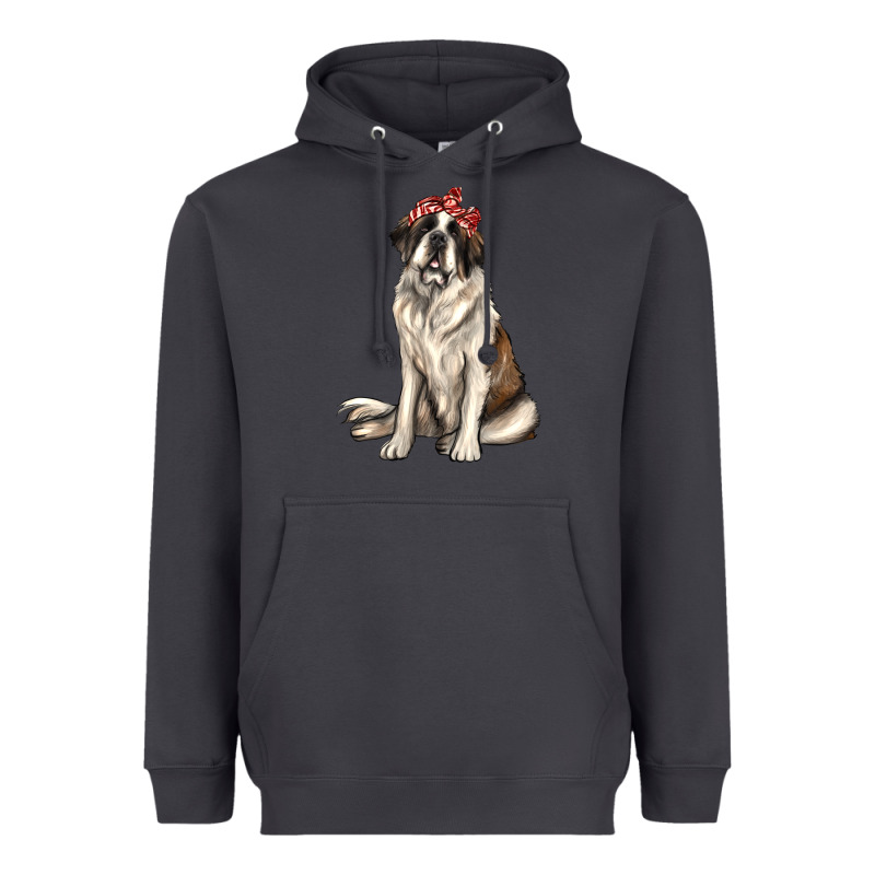 St Bernard With Bandanna Heavyweight Hoodie by texasbilliewilder | Teevron