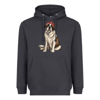 Smoke st bernard with bandanna Heavyweight Hoodie - texasbilliewilder