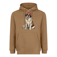Toasted Coconut st bernard with bandanna Heavyweight Hoodie - texasbilliewilder