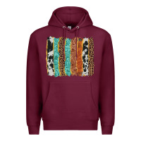 Burgundy western brushstroke Premium Hoodie - AdoDesignShop