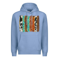 Colony Blue western brushstroke Premium Hoodie - AdoDesignShop
