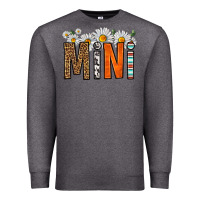 Charcoal Heather western daisies mini Premium Sweatshirt - HRA Design Shop