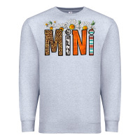 Heather Grey western daisies mini Premium Sweatshirt - HRA Design Shop