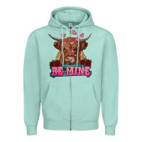 Seafoam be mine cow Zipper Hoodie - RanaPortraitStore