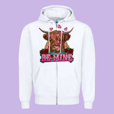 Zipper Hoodie be mine cow