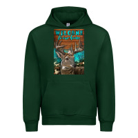 Forest Green Western Buck Deer Garden Urban Hoodie - LillyAllenDesigns