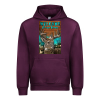 Mauve Wine Western Buck Deer Garden Urban Hoodie - LillyAllenDesigns