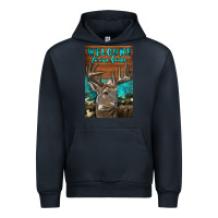 Navy Western Buck Deer Garden Urban Hoodie - LillyAllenDesigns