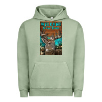 Pigment Oil Green Western Buck Deer Garden Urban Hoodie - LillyAllenDesigns