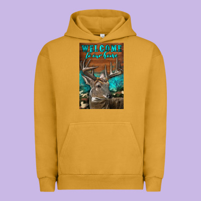 Western Buck Deer Garden Urban Hoodie Designed By Lillyallendesigns