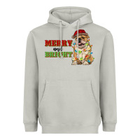 Moon Dust merry and bright english bulldog Heavyweight Hoodie - RanaPortraitStore