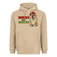 Mushroom merry and bright english bulldog Heavyweight Hoodie - RanaPortraitStore