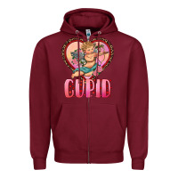 Burgundy cupid heart Zipper Hoodie - RanaPortraitStore